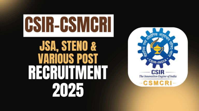 CSIR CSCMRI Notification 2025