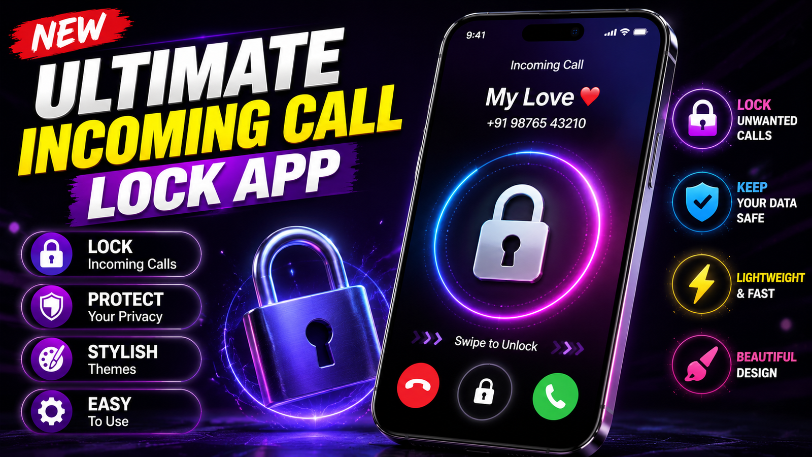 New Ultimate Incoming Call Lock app