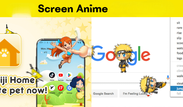 Anime Character On Phone Screen By 707