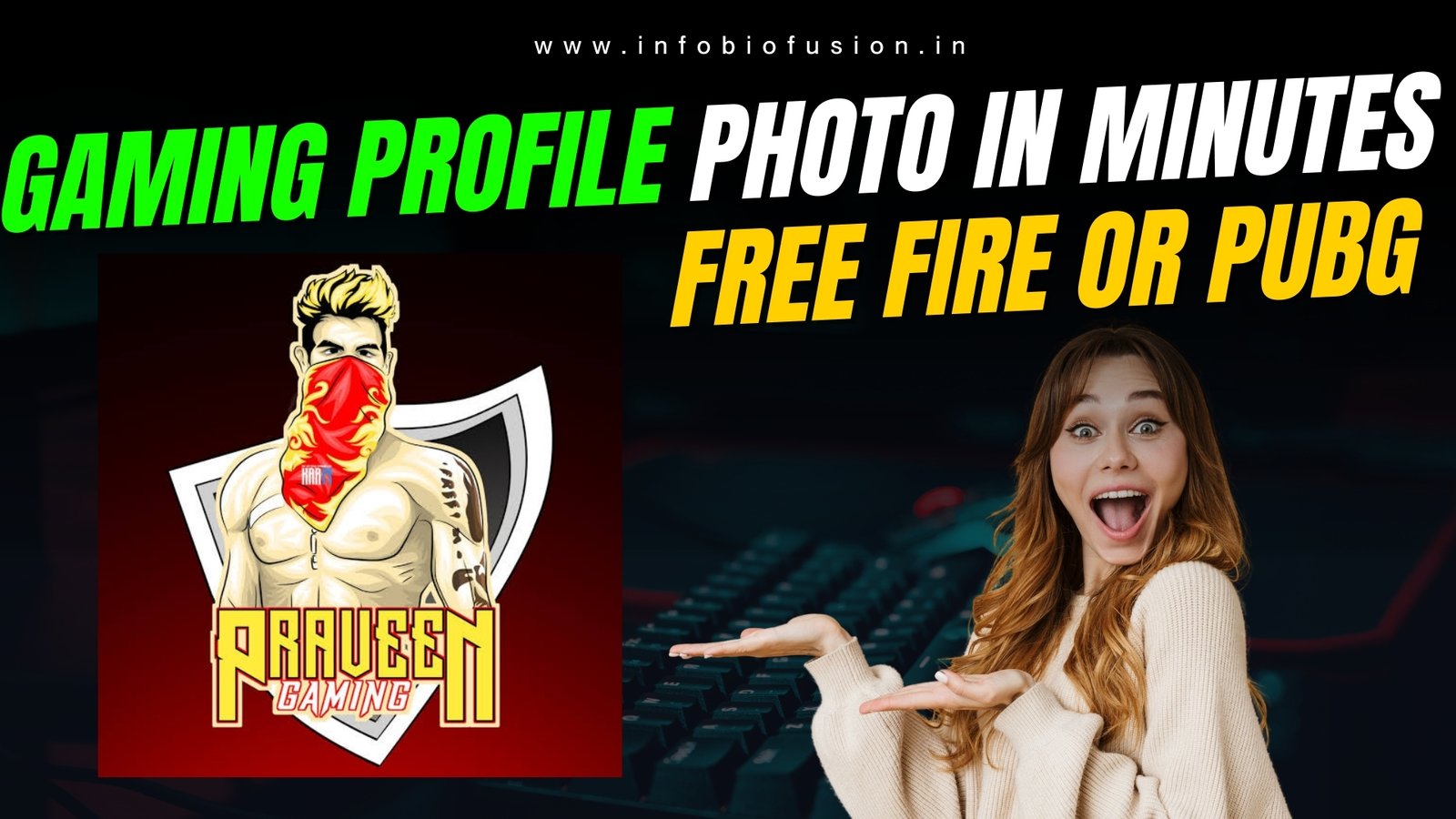 Easy To Create Gaming Profile Photo In Minutes For Free Fire & PUBG By 605