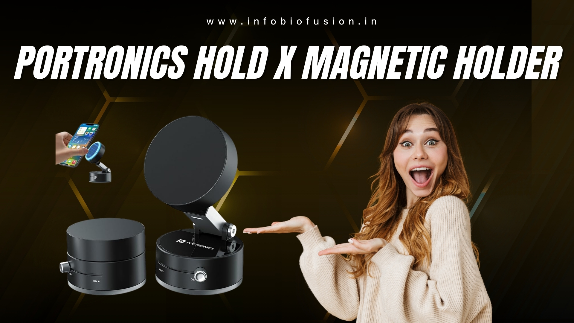 Portronics Hold X magnetic holder By 623
