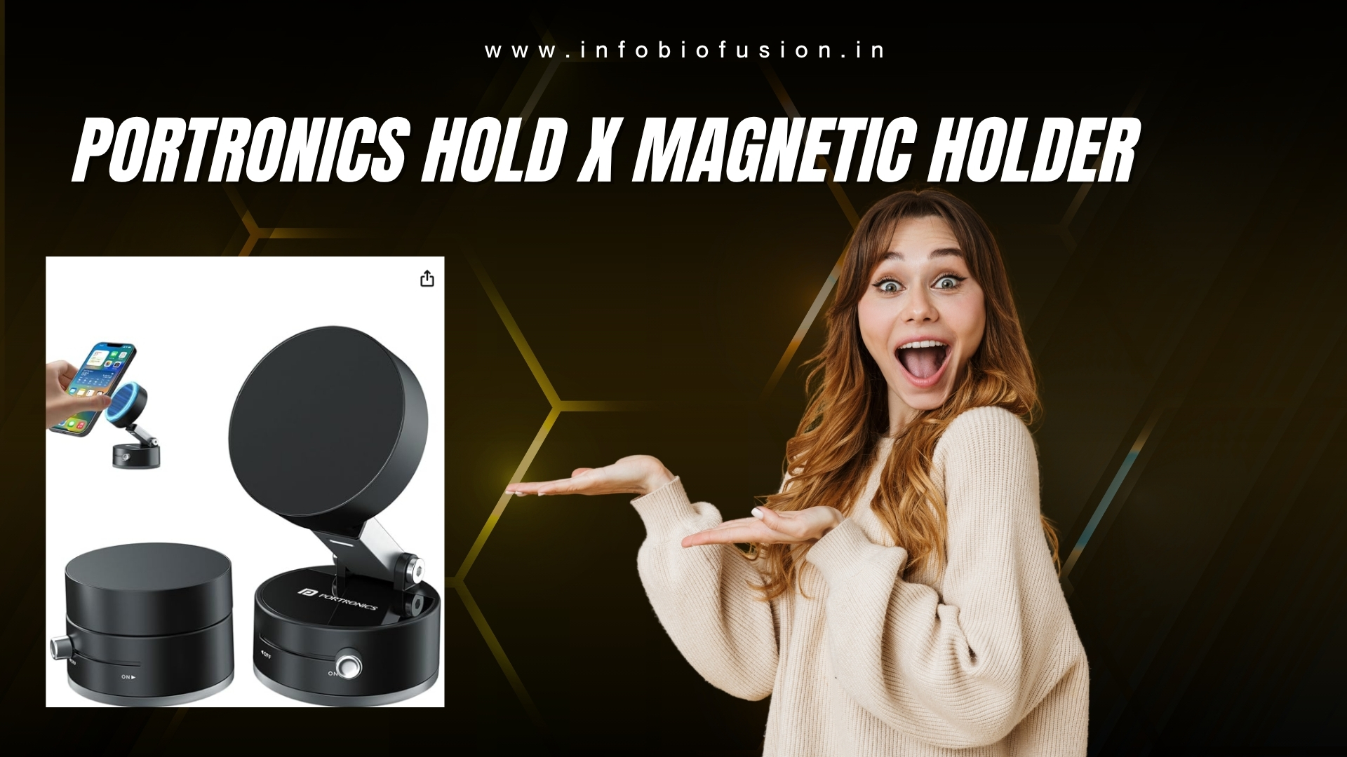 Portronics Hold X Magnetic holder By 623