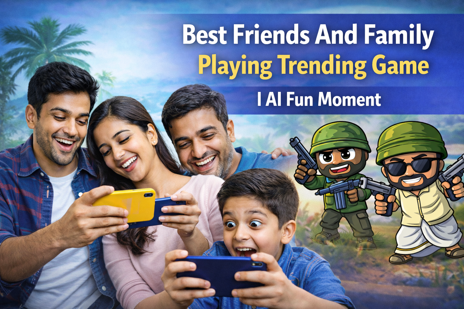 Best Friends And Family Playing Trending Game | AI Fun Moments