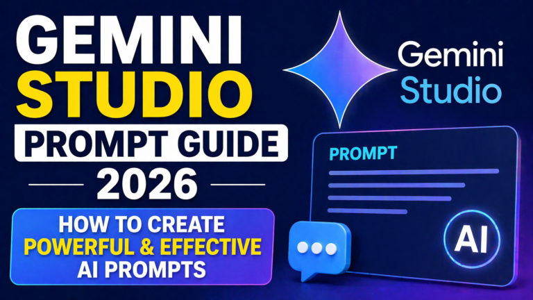 Gemini Studio Prompt Guide 2026 | How to Create Powerful and Effective AI Prompts