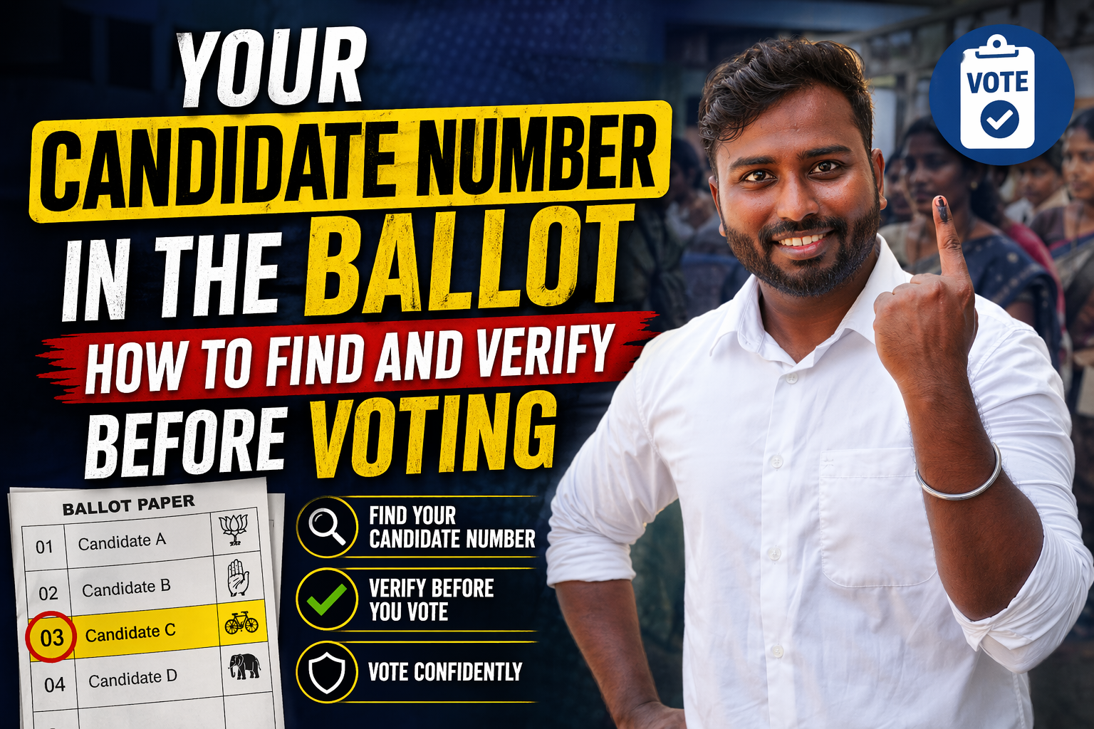 Your Candidate Number in the Ballot How to Find and Verify Before Voting