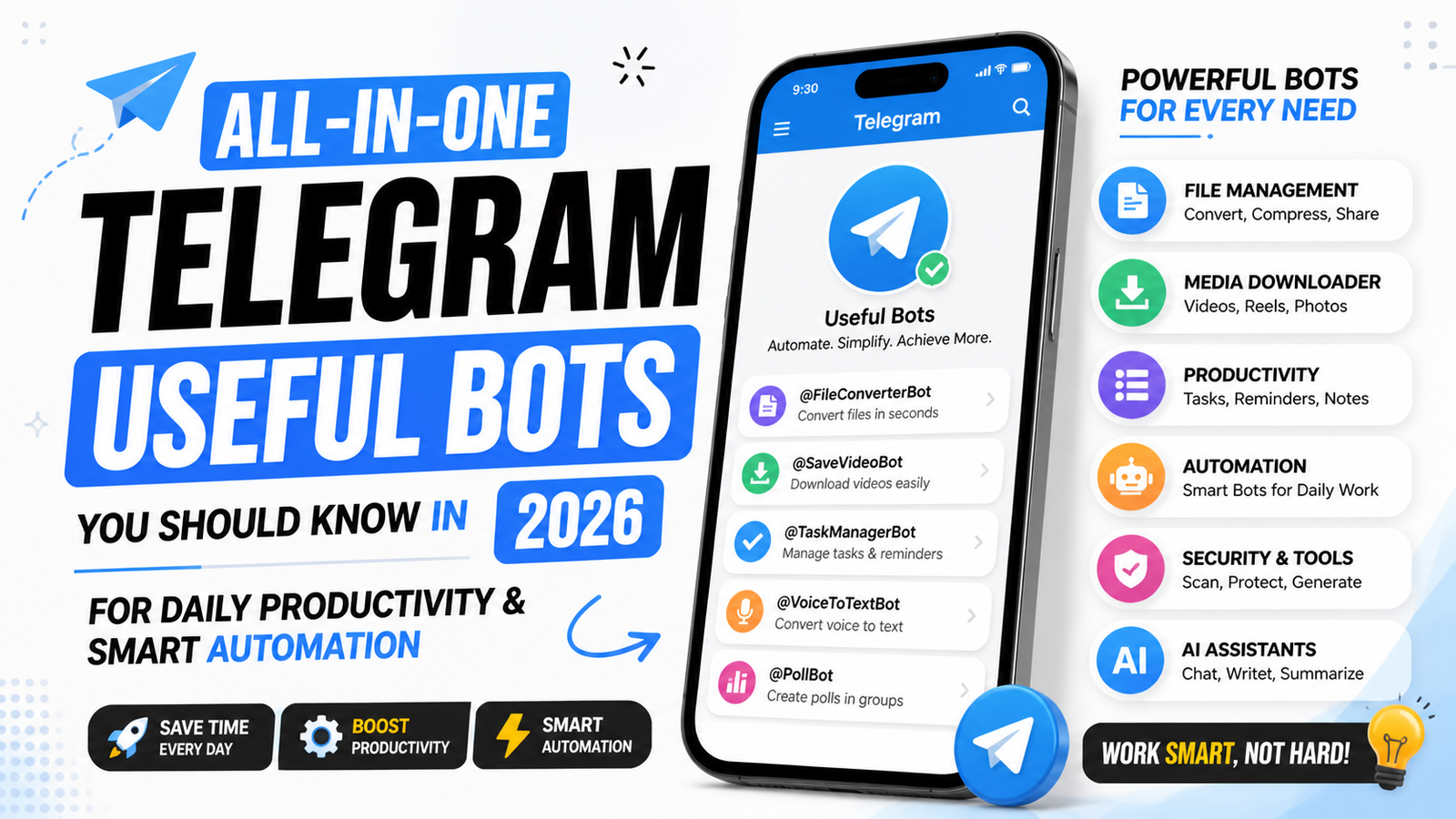 All-in-One Telegram Useful Bots You Should Know in 2026 for Daily Productivity and Smart Automation