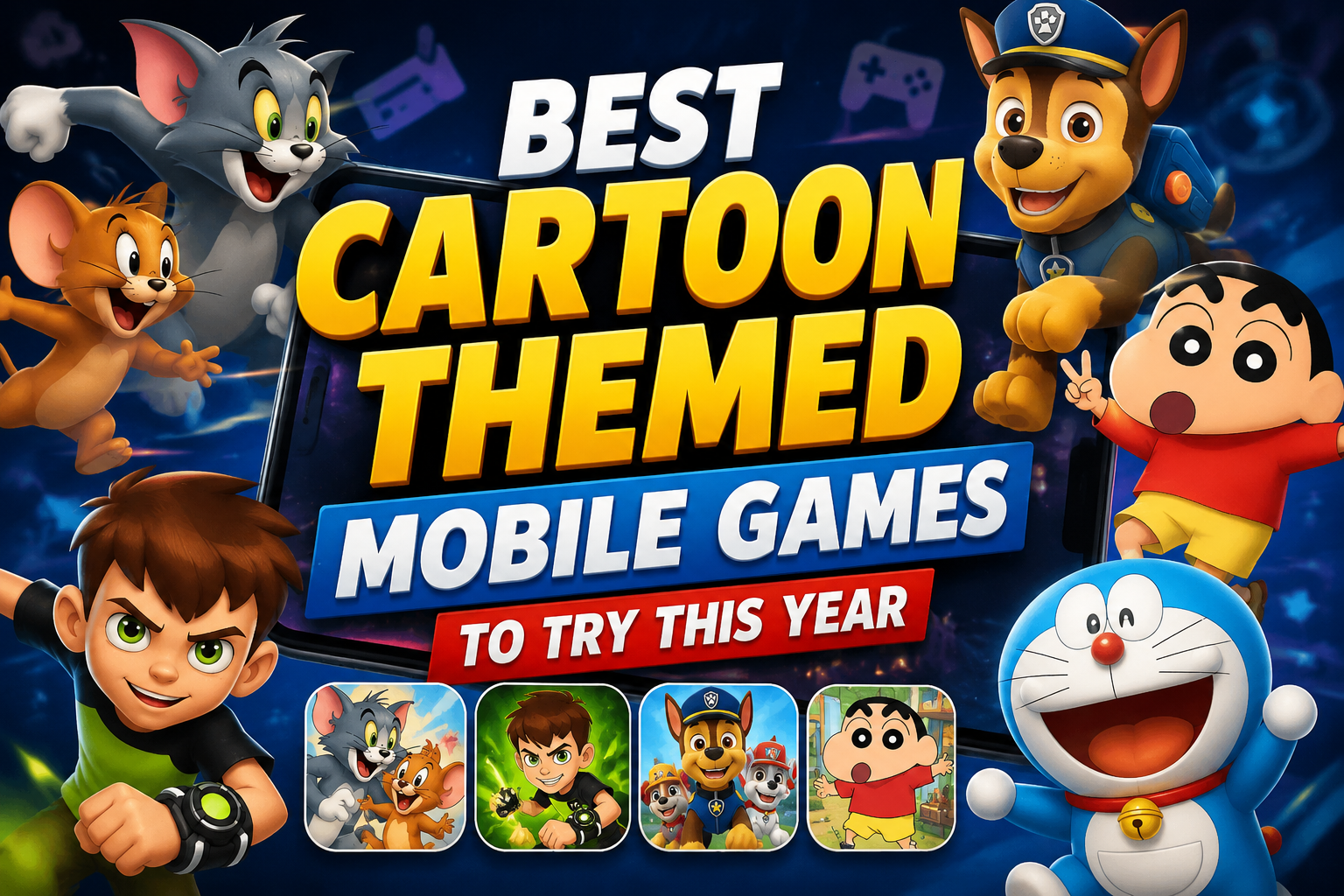 best cartoon themed mobile games