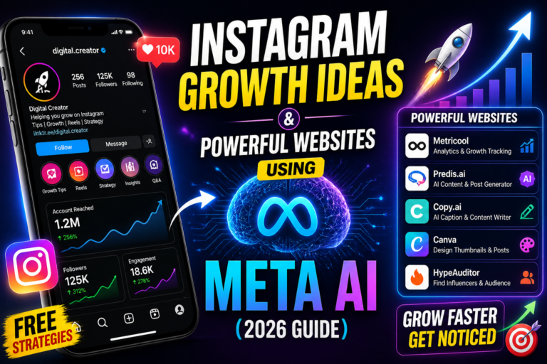 Instagram Growth Ideas & Powerful Websites Using Meta AI (2026 Guide)