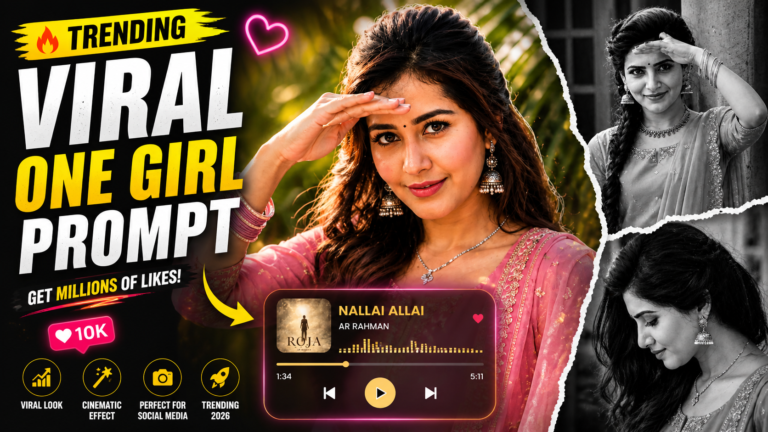 One Girl Photo Trending Viral Prompt Create Stunning and Eye-Catching Images Easily in 2026