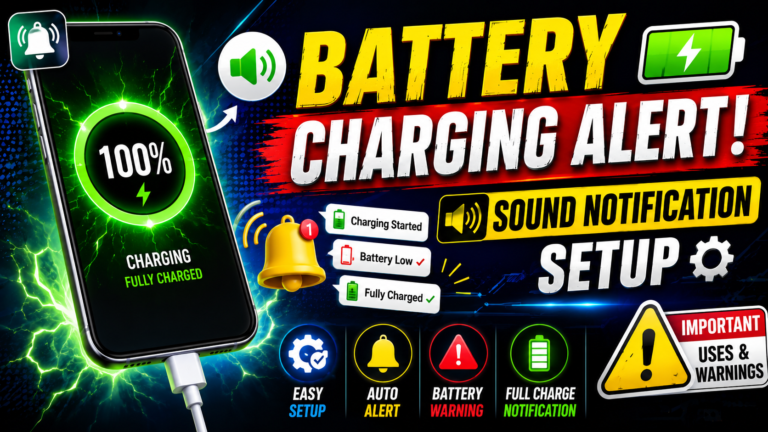Mobile Battery Charging Sound Notification App Setup, Uses, And Warnings